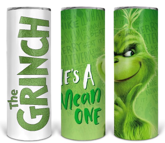 Grinch he's a mean one sublimation tumbler