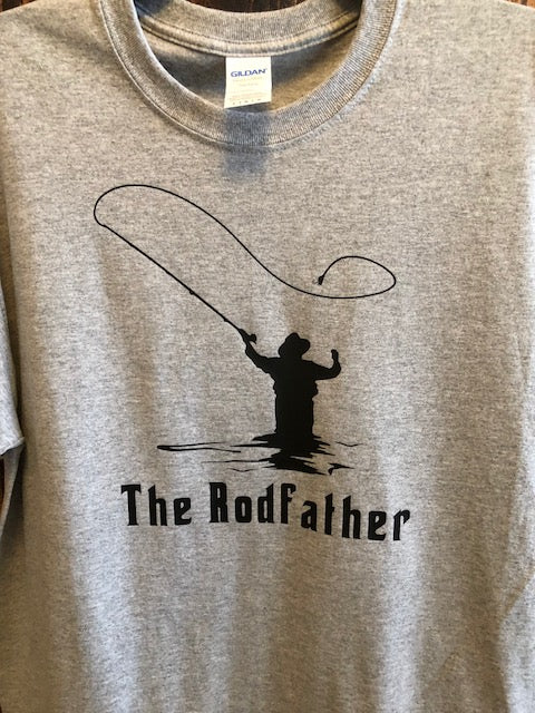 The Rodfather fishing t shirt, funny fishing shirt, rod father
