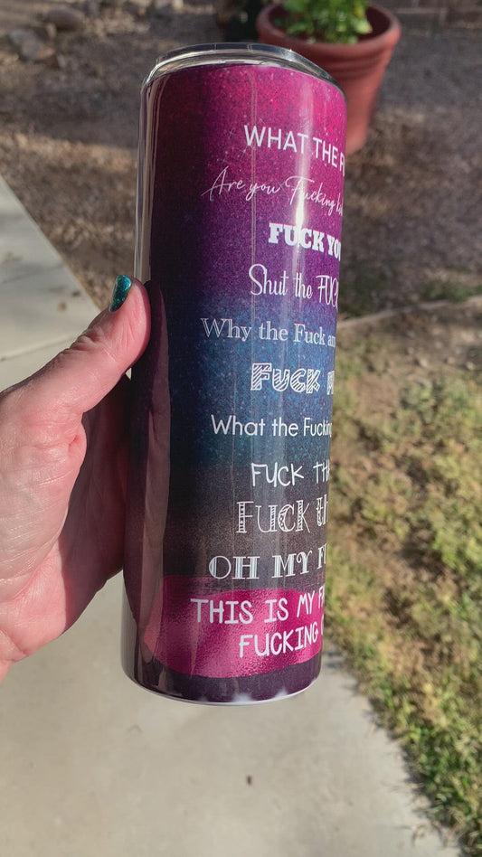 F this F that funny f**k sublimation tumbler
