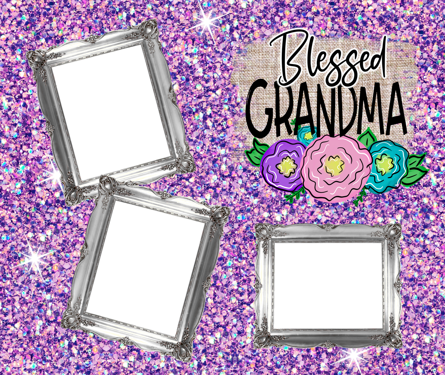 Blessed grandma sublimation cup with pictures, great Mother's Day gift