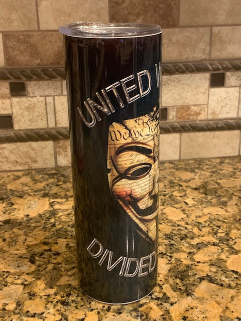 United we stand, divided we fall sublimation tumbler
