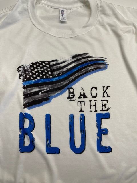 Back the blue! A very important t shirt to have in this day and age.