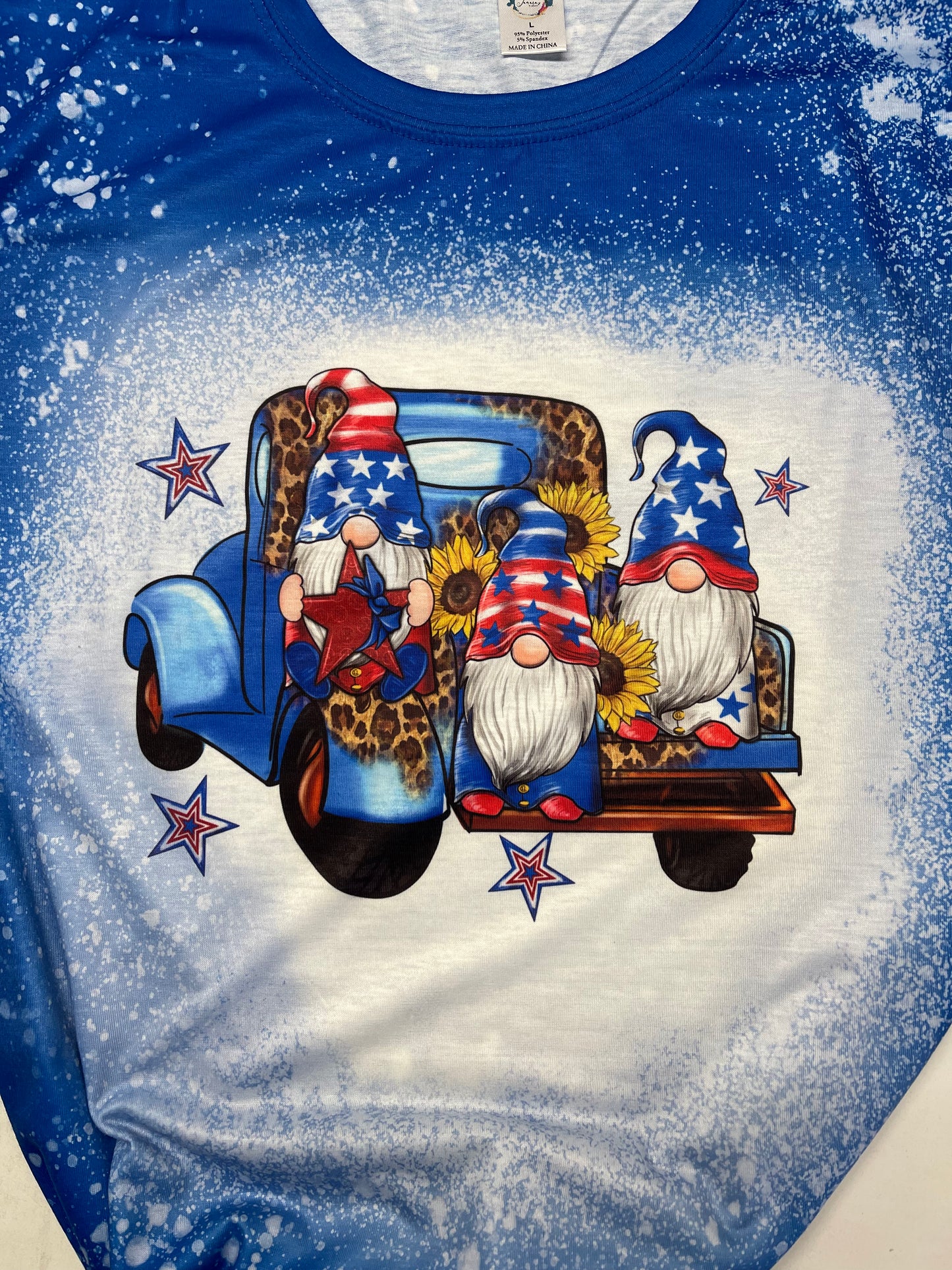 America Fourth of July gnomes in a truck t shirt