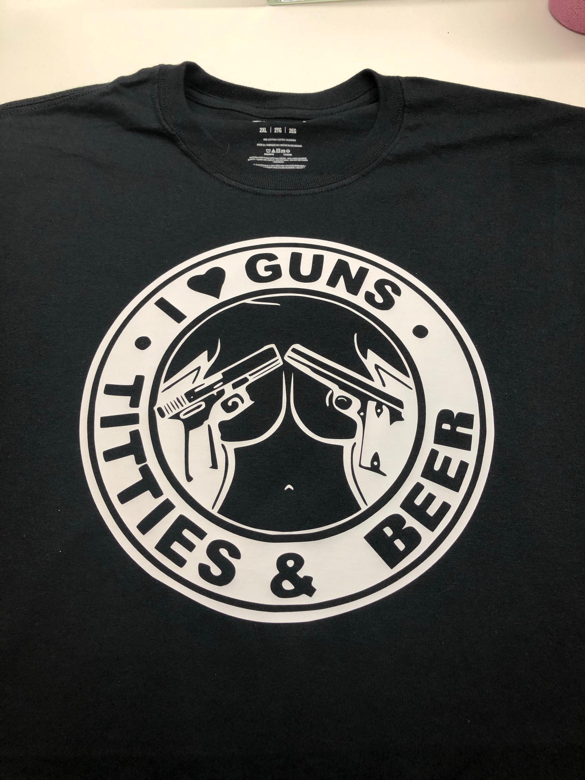 I love guns titties and beer t shirt, great gift for dad or brother/so –  Dawn's Crafty Creations