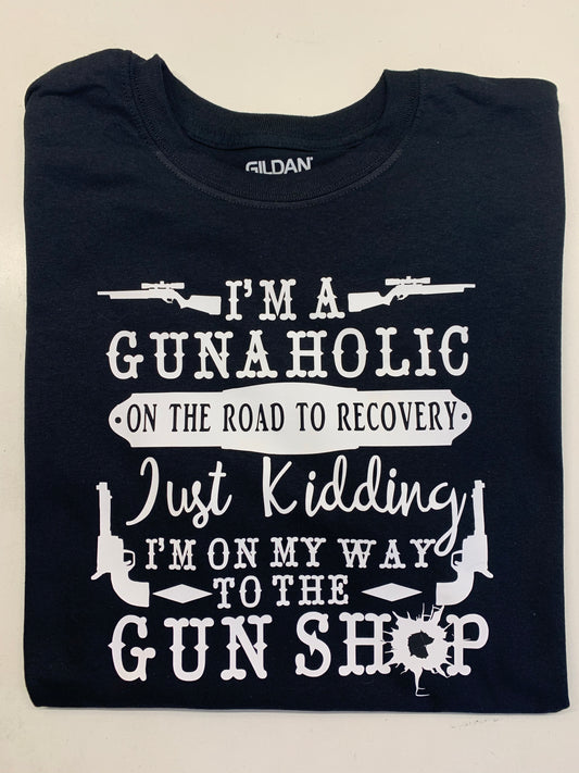 Gun lover t shirt, headed to the gun shop
