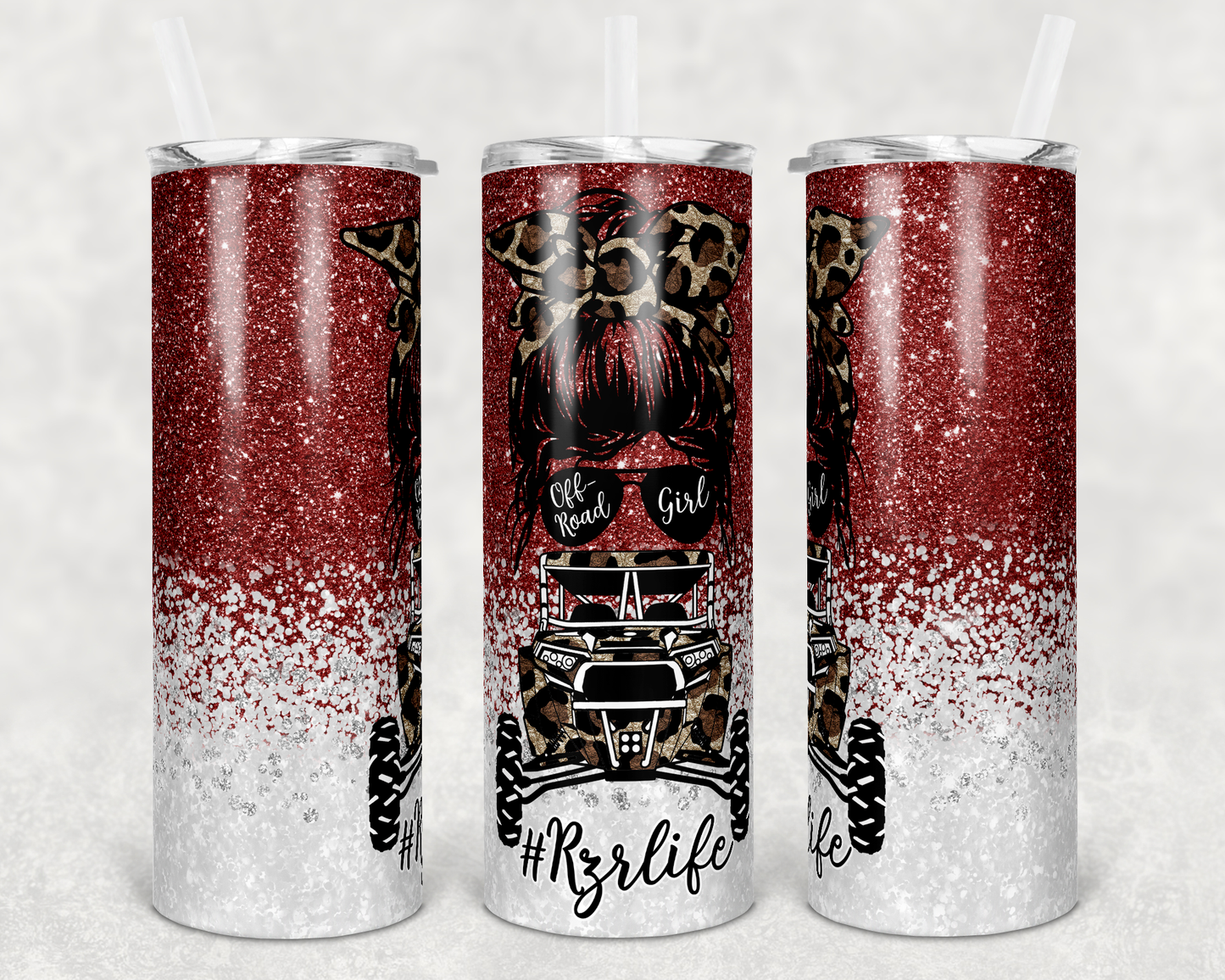 Rzr life off road girl sublimation tumbler